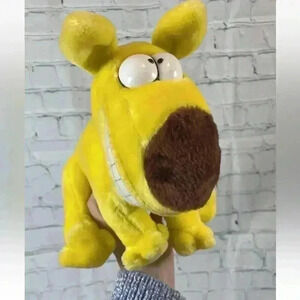 Vintage 1987 Special Effects Mother Goose &‎ Grimm 11" Yellow Stuffed Plush Dog